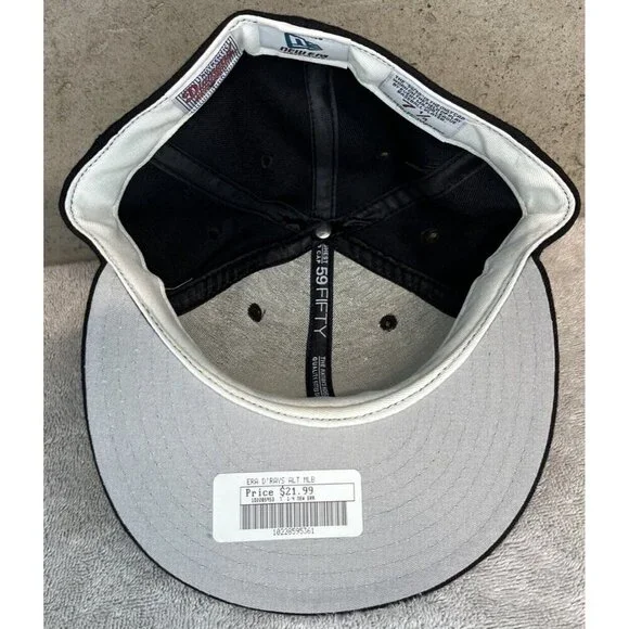 Vintage NWT Tampa Bay Rays New Era Diamond Collection 59Fifty Black Hat Sz 7 ¼